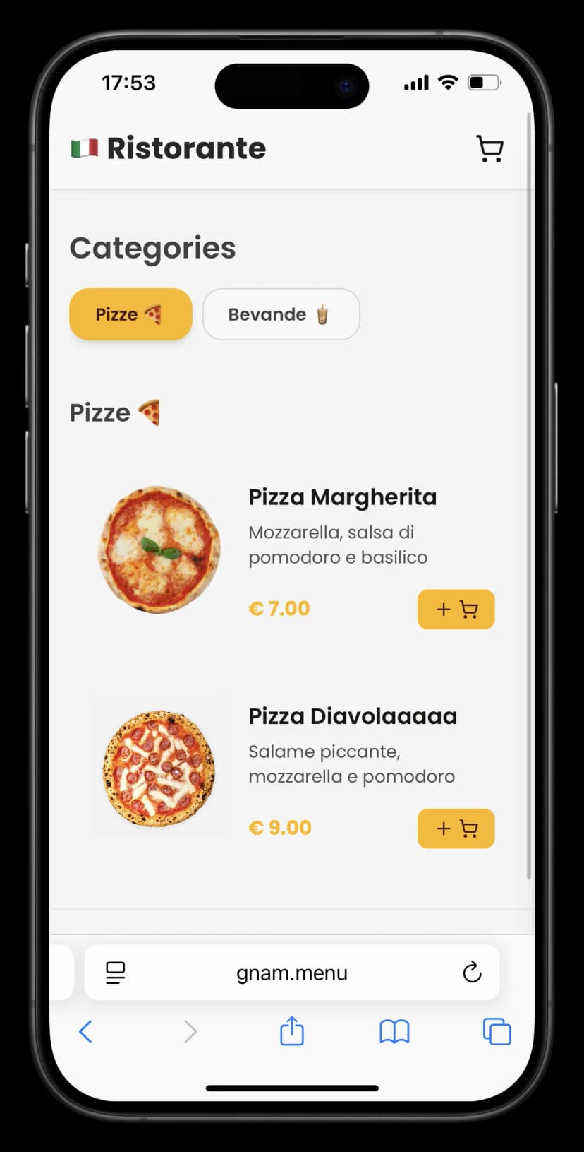 Tastory app mockup